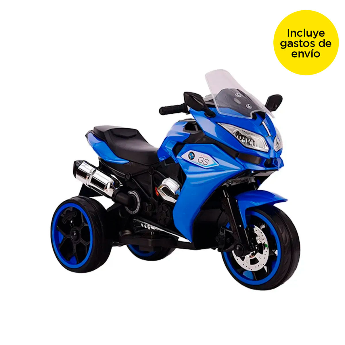 Motocicleta Eléctrica color Azul para Niños