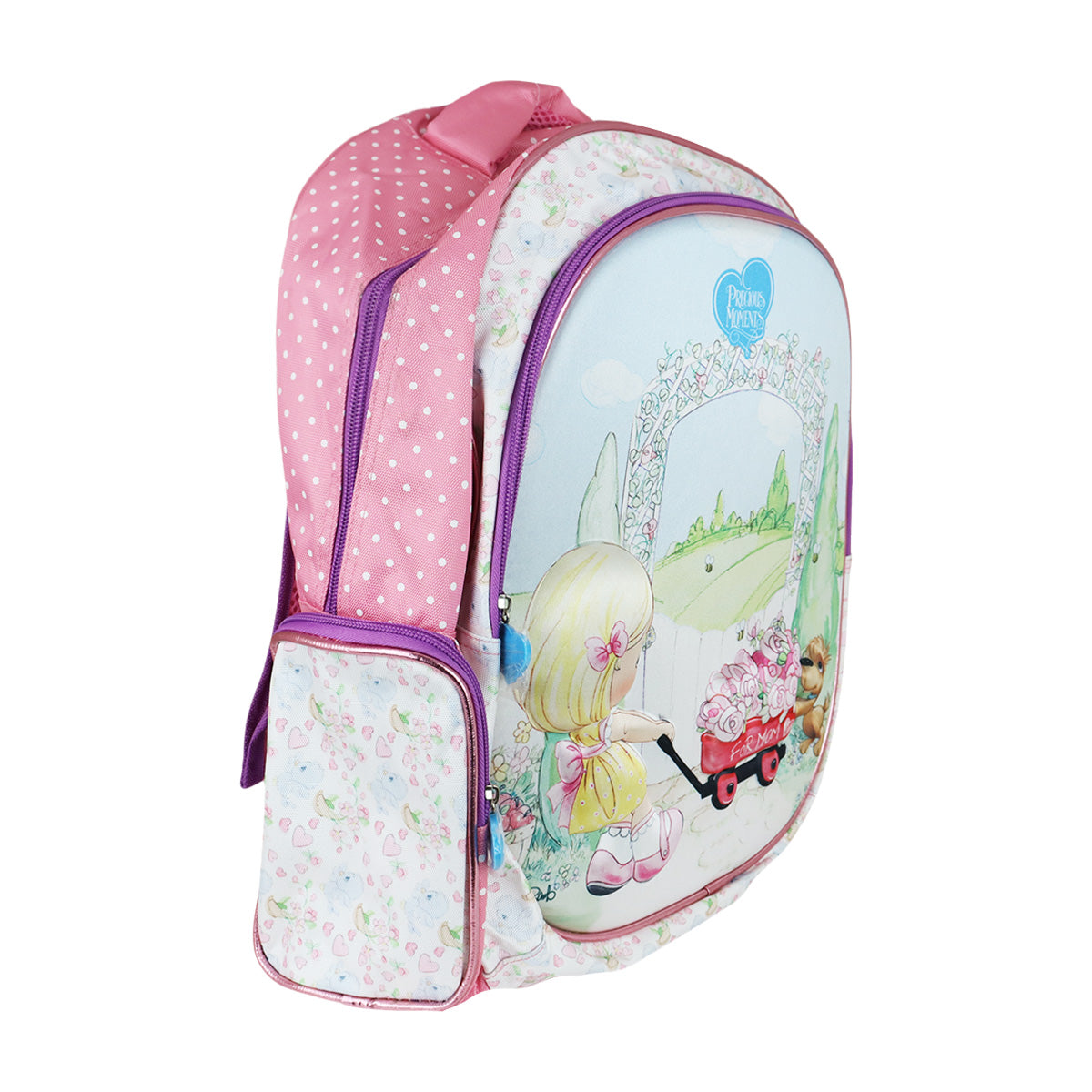 Mochila Escolar color Rosa, Precious Moments