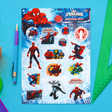 Planilla de Stickers con Diseño de Spiderman