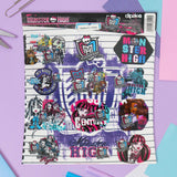 Planilla de Stickers con Diseño de Monster High