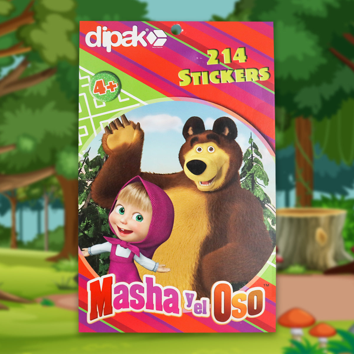 Block de Stickers con Diseño de Masha y El Oso