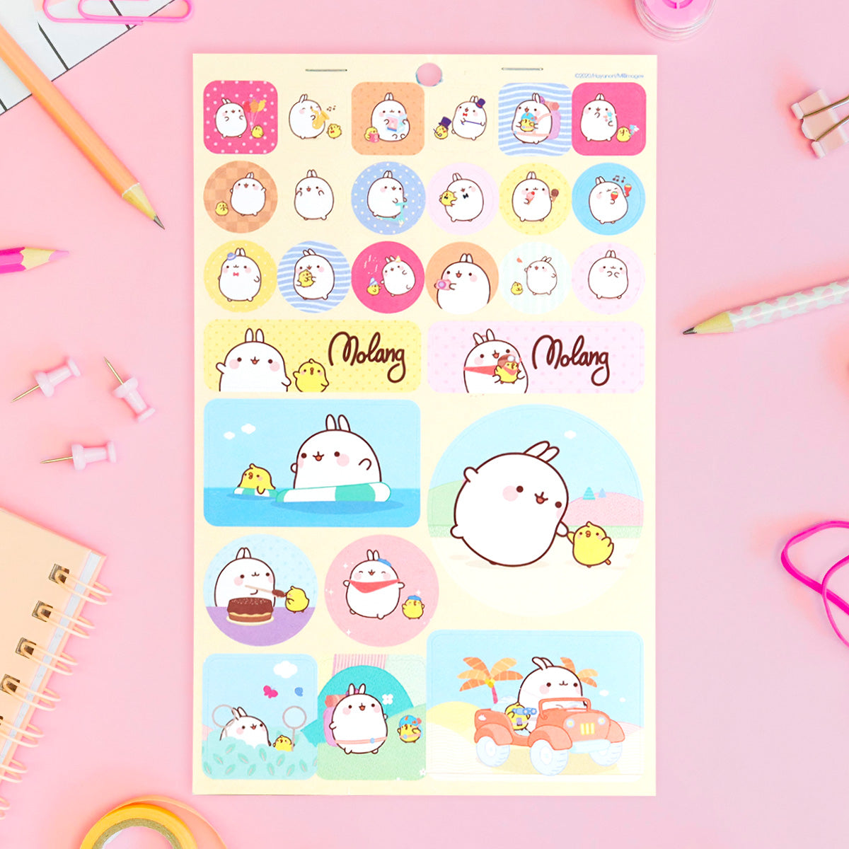 Block de Stickers con Diseño de Molang