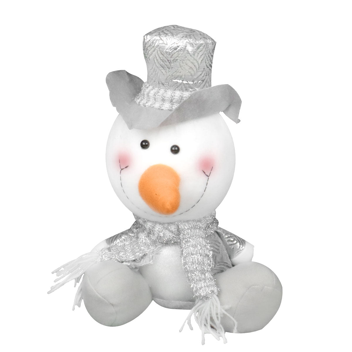 Muñeco de Nieve de Felpa color Plata, 30cm