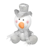 Muñeco de Nieve de Felpa color Plata, 30cm