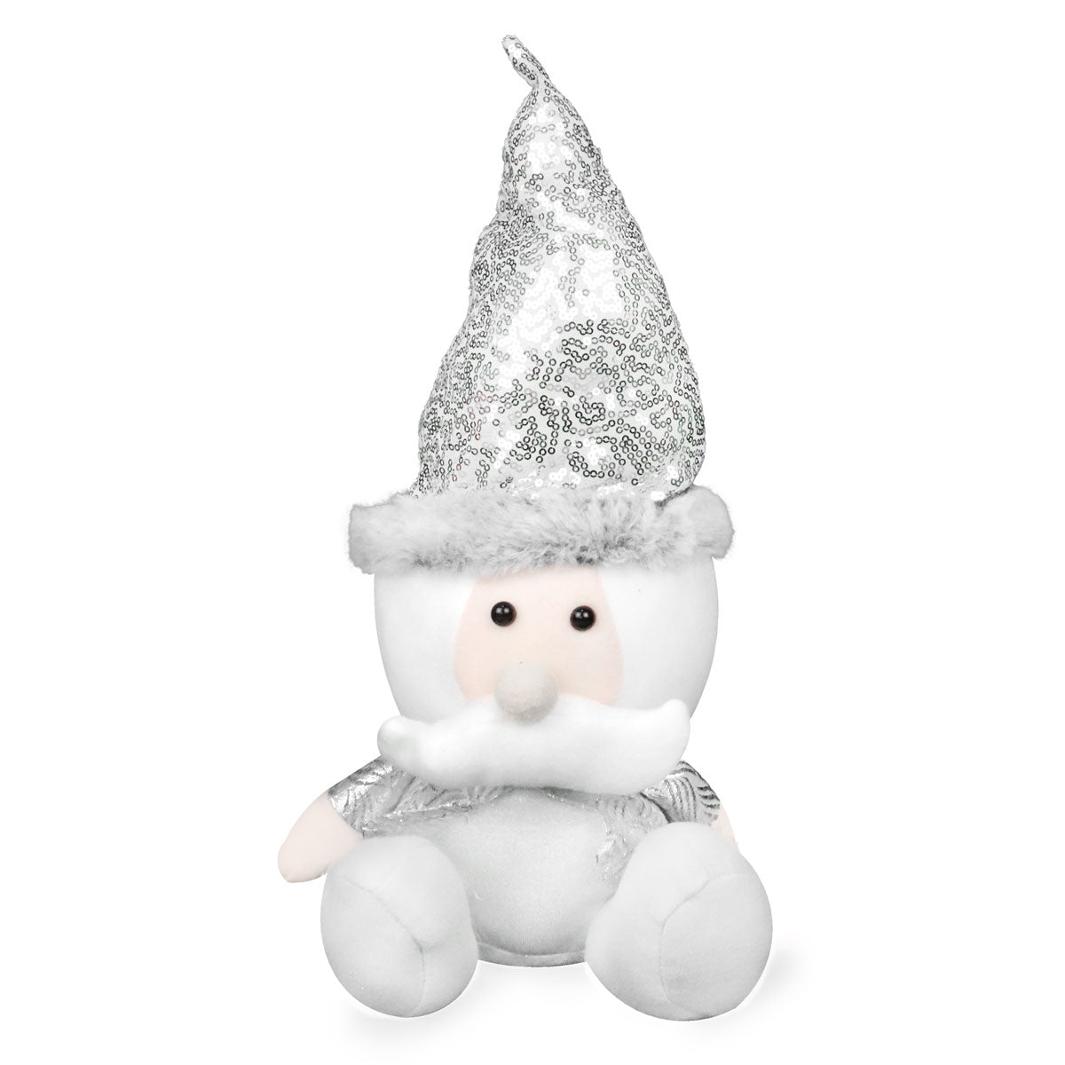 Santa Claus de Felpa color Plata, 30cm