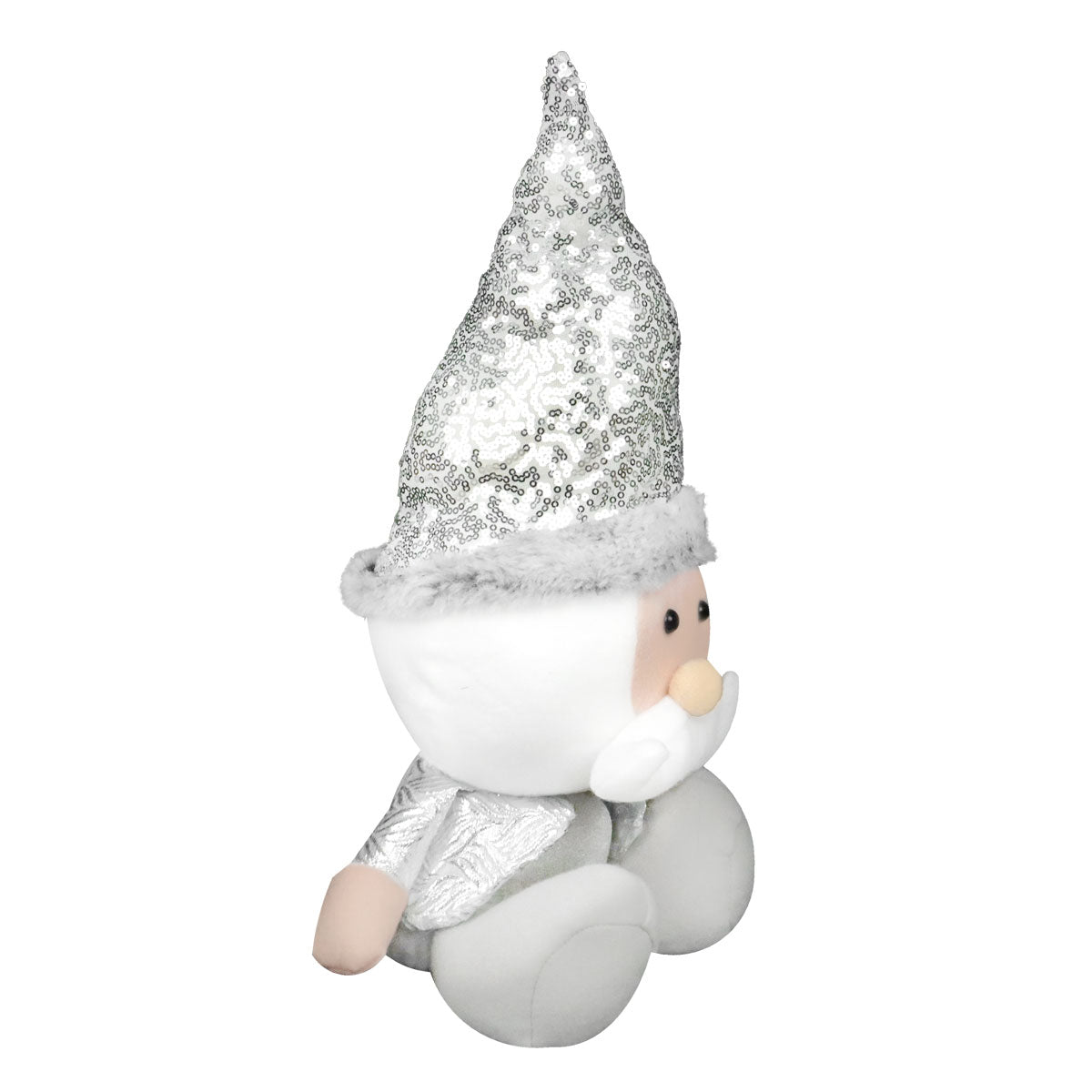 Santa Claus de Felpa color Plata, 30cm