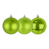 Esferas Navideñas color Verde Manzana, 3pzas