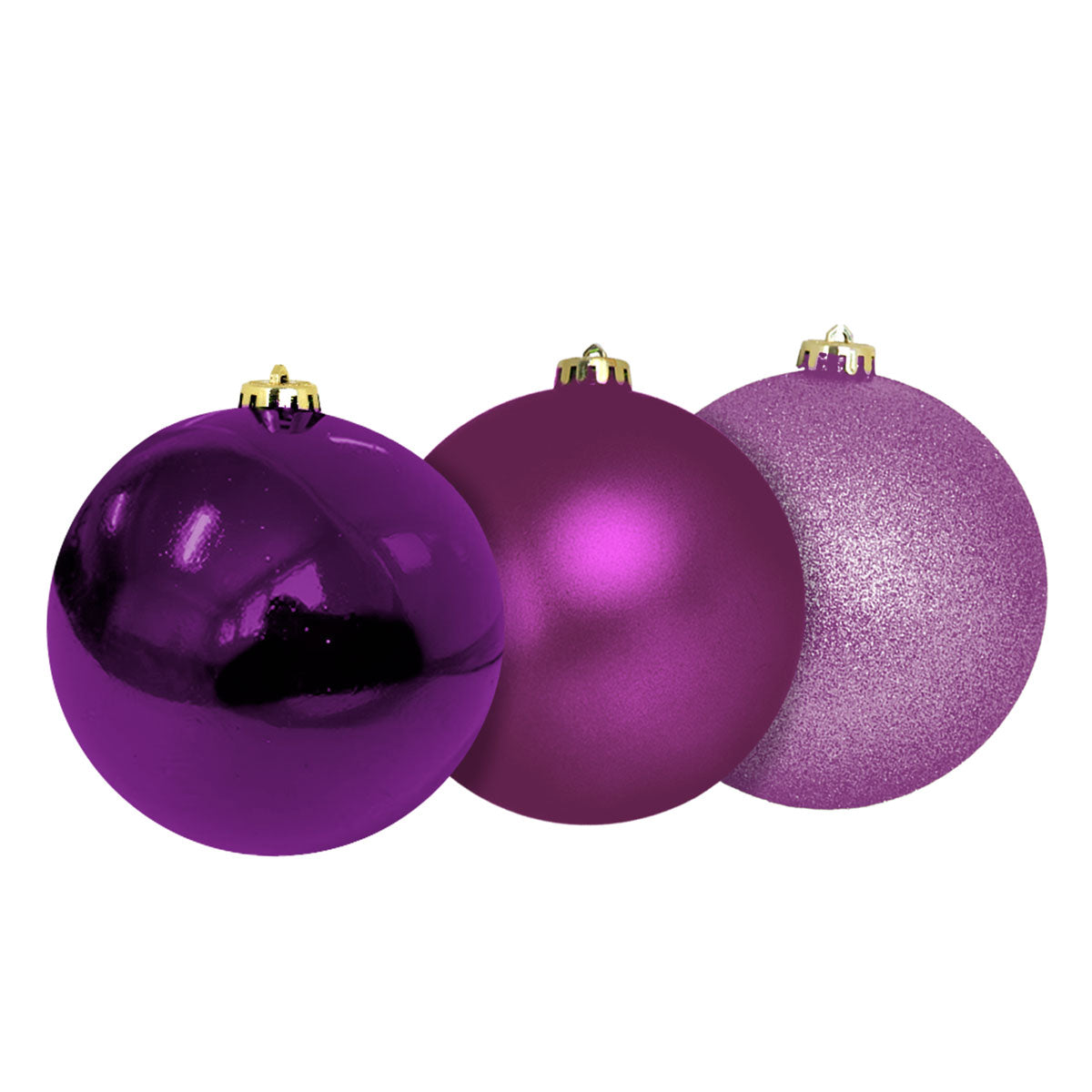 Esferas Navideñas color Morado, 5pzas