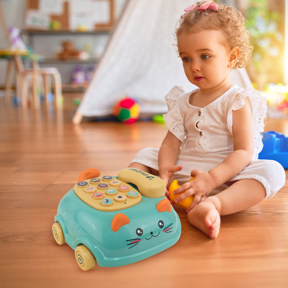 Juguete de Teléfono Musical color Verde para Niños