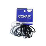 Ligas color Negro con Blanco para el Cabello, Conair