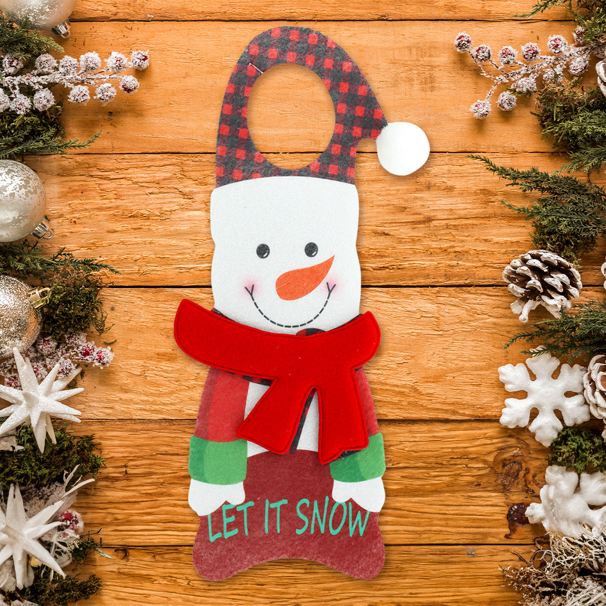 Colgante Navideño "Let It Snow" para Picaporte