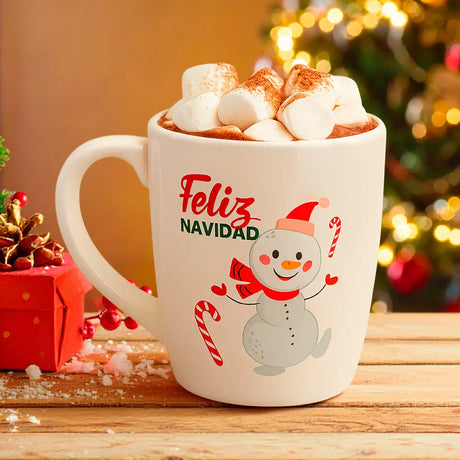 Taza Navideña de Cerámica "Feliz Navidad"
