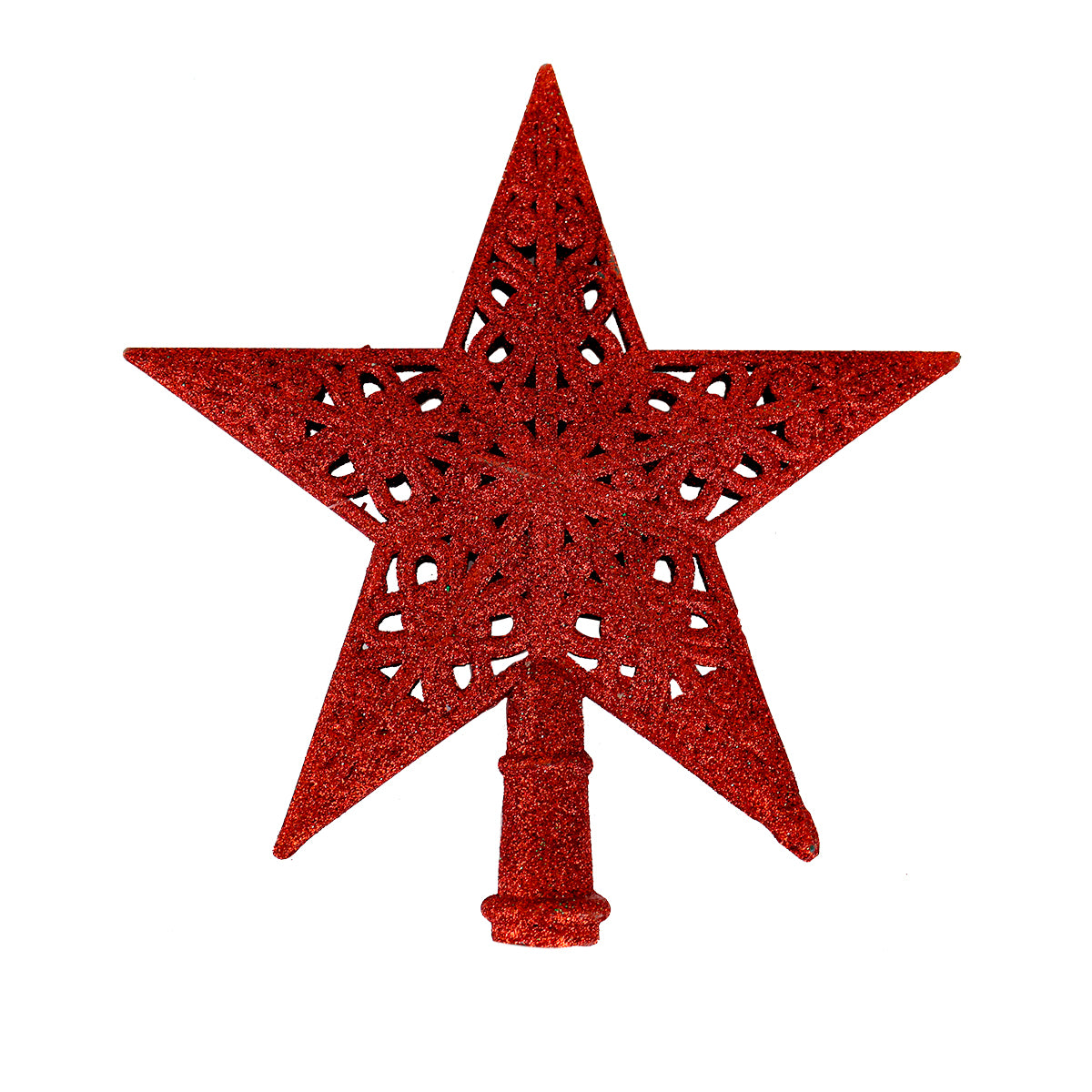 Estrella de Árbol, Glitter, Color Rojo