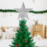 Estrella de Árbol, Glitter, Color Plateado