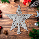 Estrella de Árbol, Glitter, Color Plateado