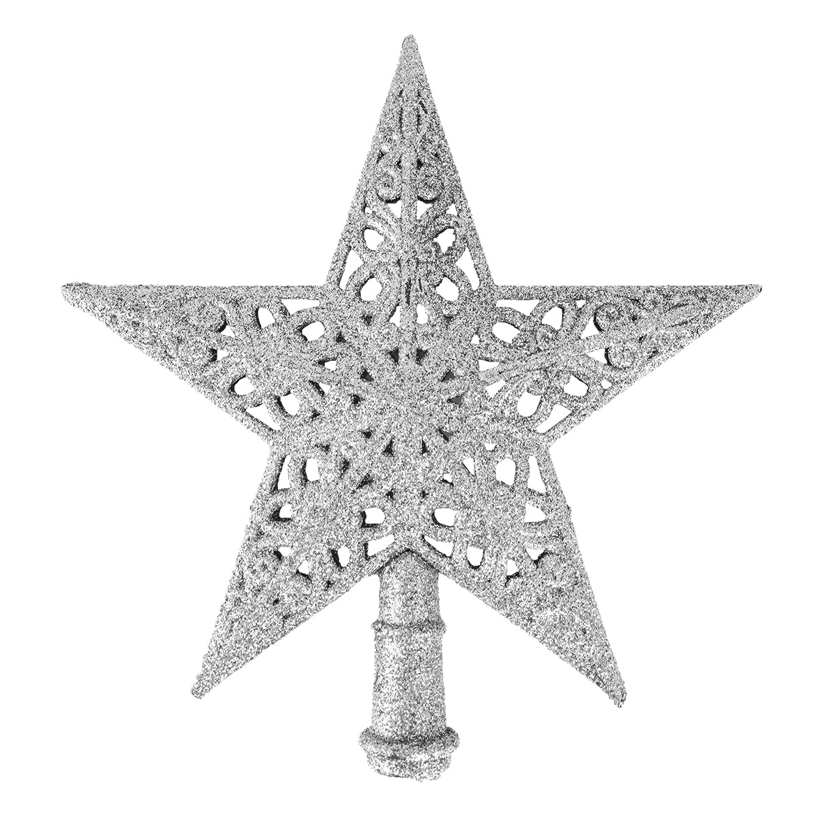 Estrella de Árbol, Glitter, Color Plateado