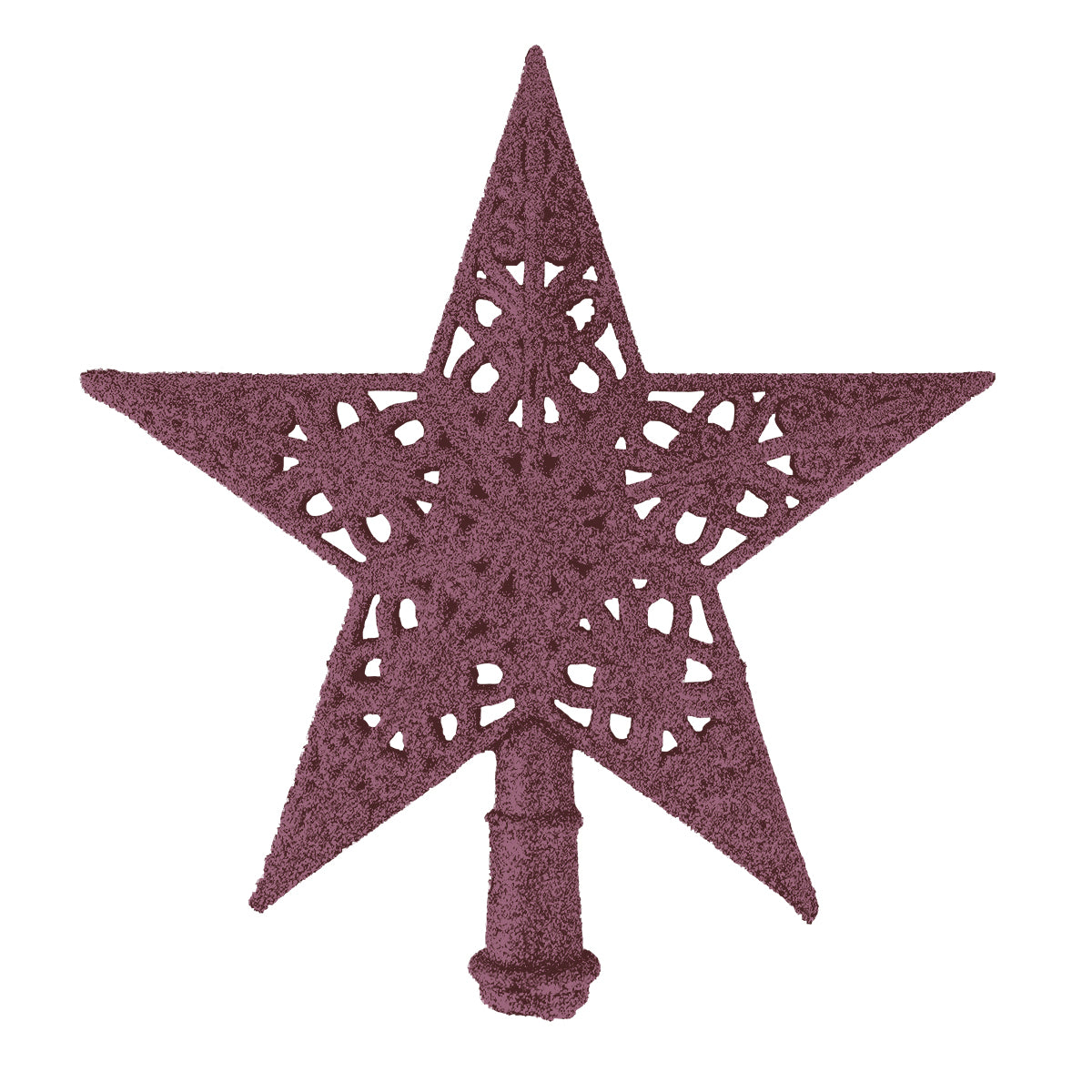 Estrella de Árbol, Glitter, Color Fucsia
