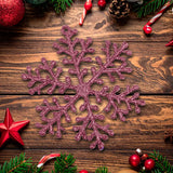 Ornamento de Copo de Nieve color Fucsia