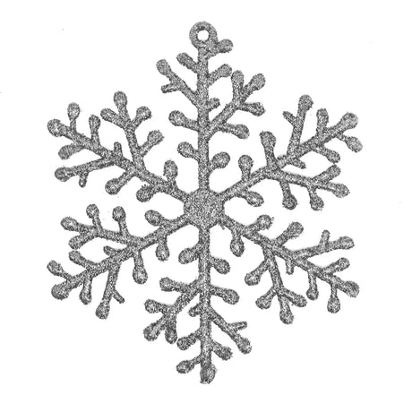 Ornamento de Copo de Nieve color Plata