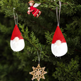 Ornamento en Forma de Gnomo Navideño color Rojo