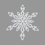 Copo de Nieve, Ornamento Jumbo con Glitter, Color Blanco