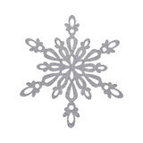 Copo de Nieve, Ornamento Jumbo con Glitter, Color Plateado