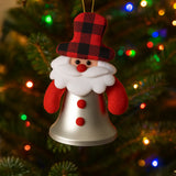 Campana Navideña Decorada de Santa Claus