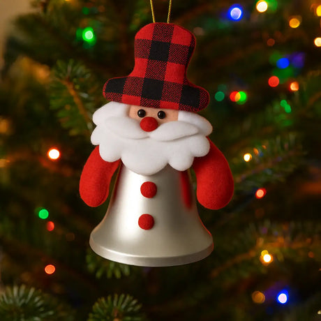 Campana Navideña Decorada de Santa Claus