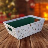Caja Rectangular con Diseño Navideño