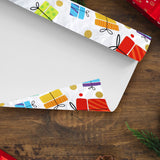 Papel de Regalo Navideño con Estampado de Regalos