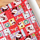 Papel con Diseño de Muñeco de Nieve para Envolver Regalos