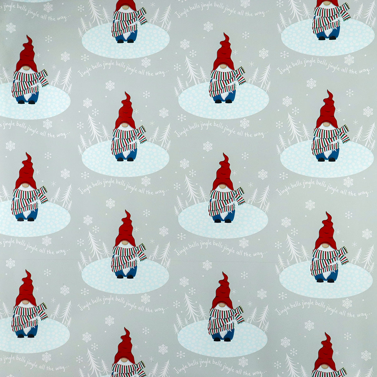 Papel con Diseño de Gnomos para Envolver Regalos