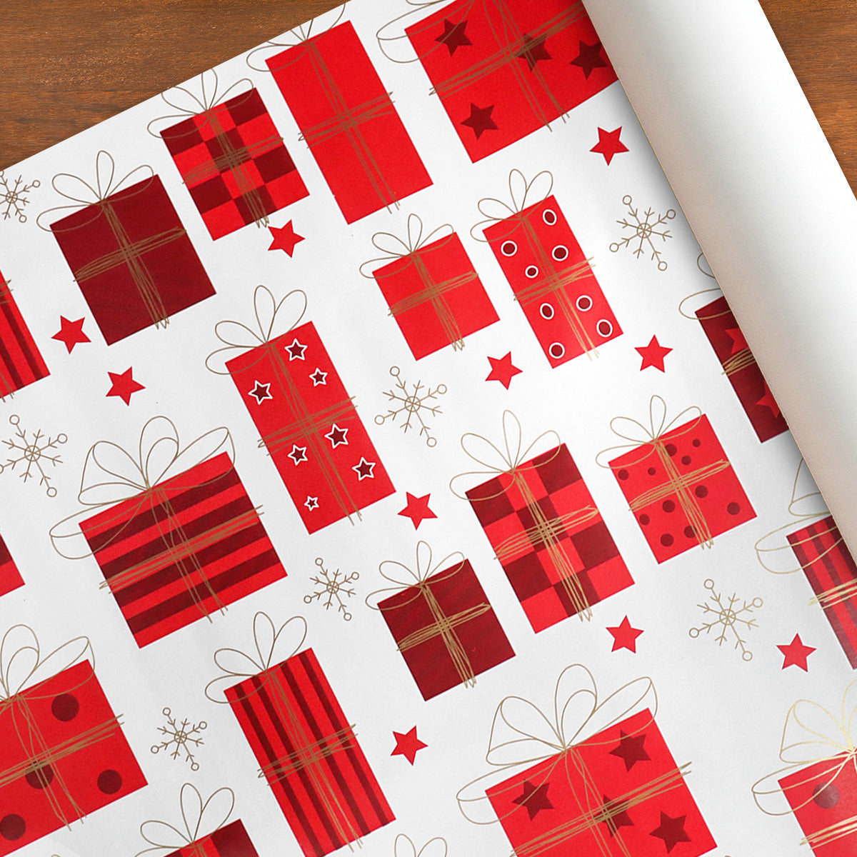 Papel Mate con Diseño Navideño para Envolver Regalos