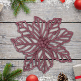 Flor Ornamento Navideño, Color Rosa, 23 cm