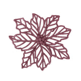 Flor Ornamento Navideño, Color Rosa, 23 cm