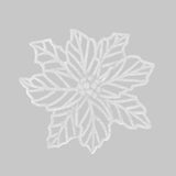 Flor Ornamento Navideño, Color Blanco, 23 cm