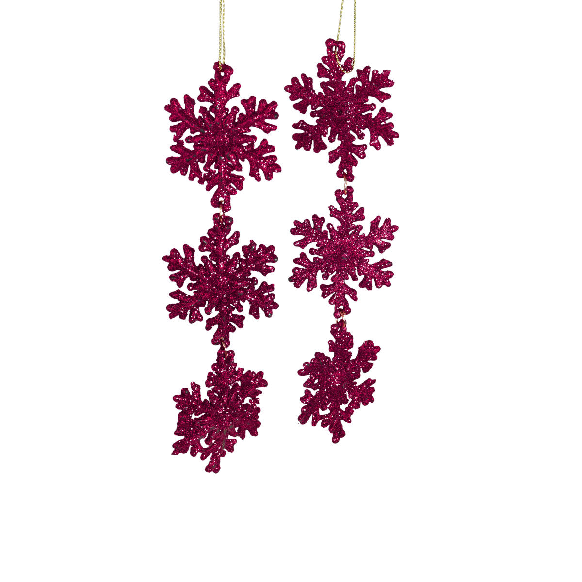 Copo de Nieve de 3 Niveles con Diamantina color Fucsia