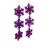 Copo de Nieve de 3 Niveles con Diamantina color Morado