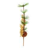 Follaje Navideño de Pino Artificial con Bayas color Oro