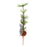 Follaje Navideño de Pino Artificial con Bayas color Plata