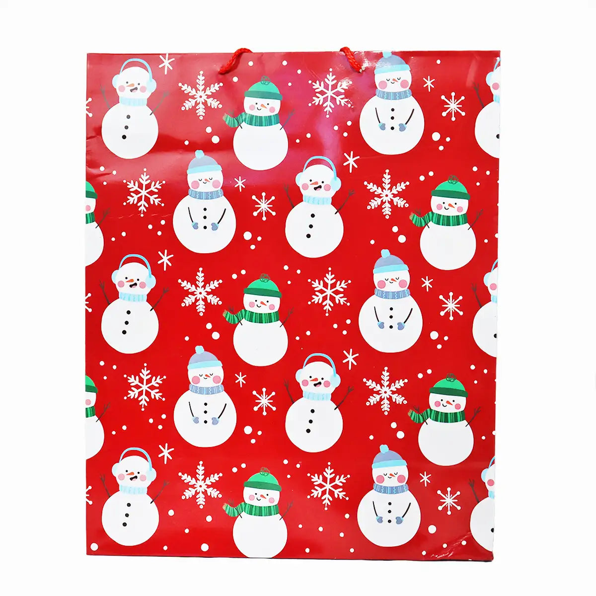 Bolsa Jumbo de Regalo con Decoración de Copo/Muñeco de Nieve