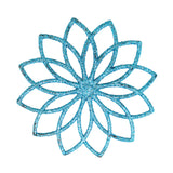 Ornamento en Forma de Flor, Color Azul, 4 pzas