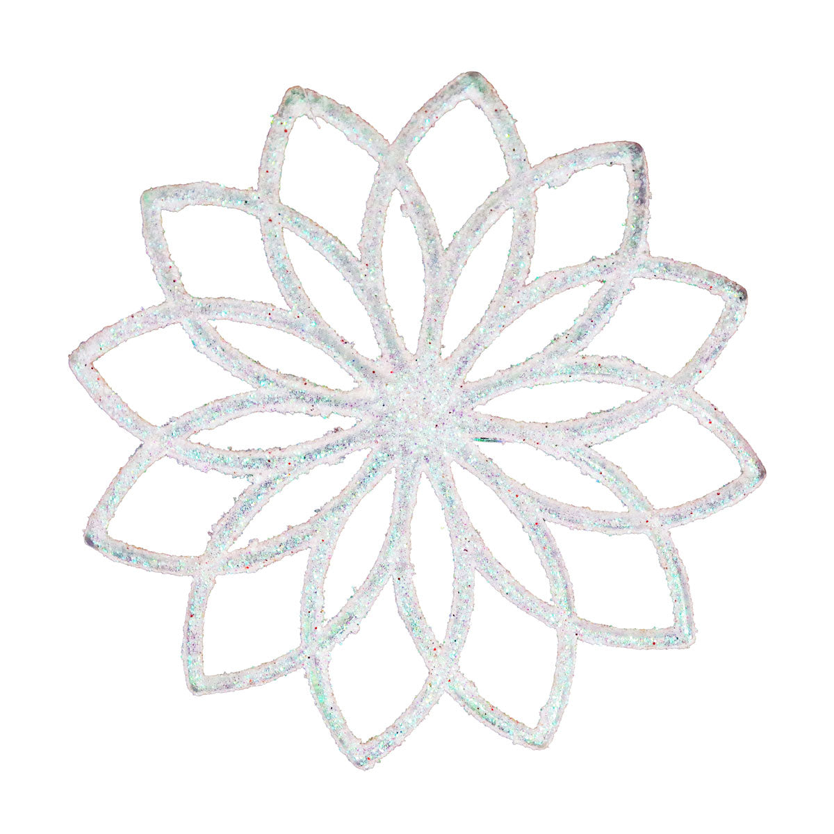 Ornamento en Forma de Flor, Color Blanco, 4 pzas