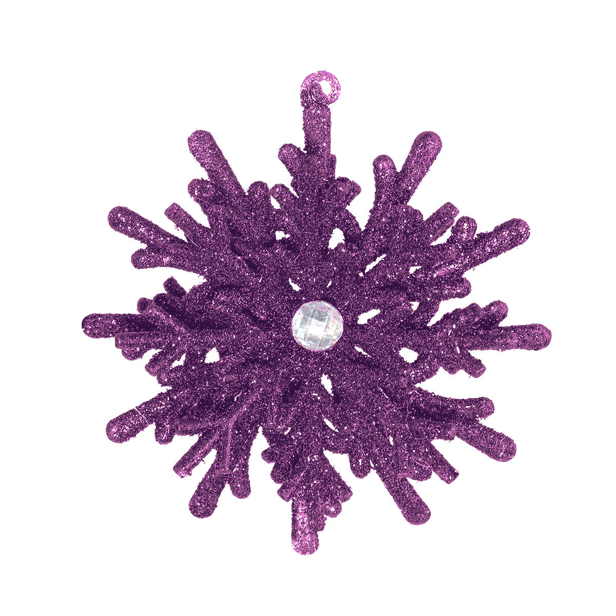 Copo de Nieve 3D color Morado con Diamantina