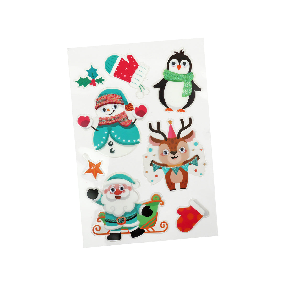 Stickers con Diseño Navideño, Pingüino