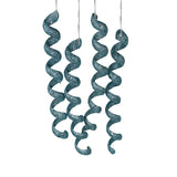 Set de 4 Ornamentos Navideños en Forma de Espiral color Azul