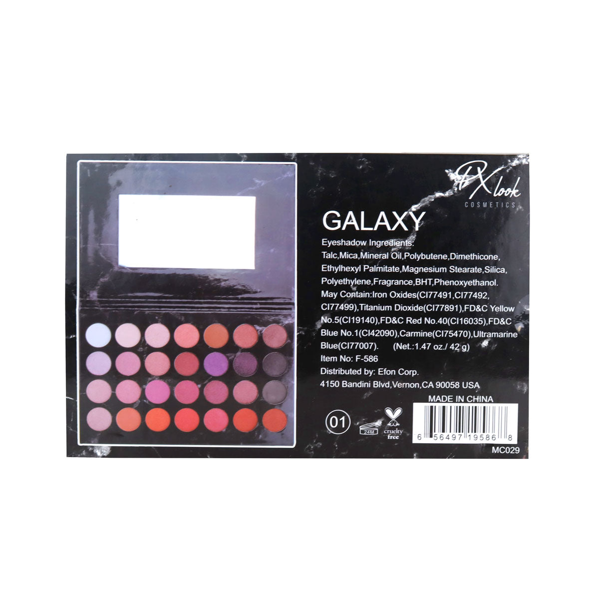 Paleta de Sombras con 8 Tonos, Galaxy