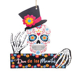 Letrero de MDF con Diseño de Día de Muertos