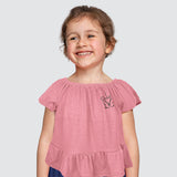 Blusa de Hombros Descubiertos para Niña, color Rosa