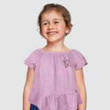 Blusa de Hombros Descubiertos para Niña, color Lila